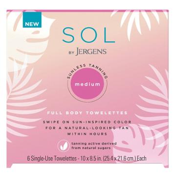 Jergens Sol Medium Body Towlettes