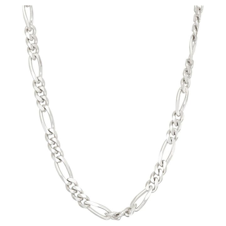 Tiara Sterling Silver 30 Figaro Chain Necklace,