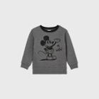 Toddler Boys' Mickey Mouse 'oh Hello' Quilted Sweatshirt - Gray