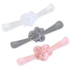 Baby Girls' 3pk Flower Headwraps - Just One You Made By Carter's Gray/white/pink,