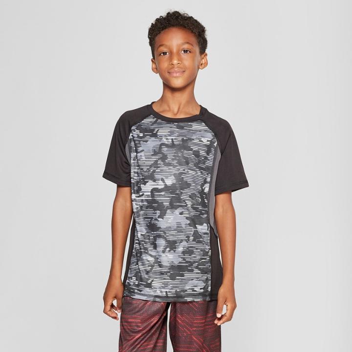 Boys' Novelty Tech T-shirt - C9 Champion Gray Camo Print