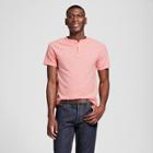 Men's Standard Fit Short Sleeve Henley Shirt - Goodfellow & Co Peach