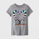 Girls' Short Sleeve Lemur Graphic T-shirt - Cat & Jack Heather Gray