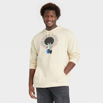 Ev Black History Month Black History Month Men's Big & Tall 'stronger Together' Hooded Sweatshirt - Beige
