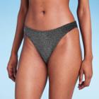 Women's High Leg Cheeky Bikini Bottom - Wild Fable Black