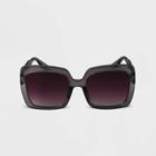 Women's Plastic Square Sunglasses - A New Day Gray