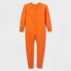 Kids' Adaptive Reversible Pajama Jumpsuit - Cat & Jack Orange