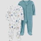 Baby Boys' 2pk Safari Sleep N' Play - Just One You Made By Carter's Blue Newborn