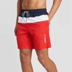 Speedo Men's 8 Colorblock Swim Shorts - Navy/white/red