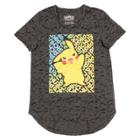 Pikachu Girls' Pokmon Short Sleeve T-shirt - Charcoal Gray