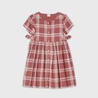 Oshkosh B'gosh Toddler Girls' Short Sleeve Plaid Dress - Burgundy