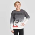 Disney Boys' Mickey Heartbreaker Crew Sweatshirt - Gray/white Xs, Boy's,