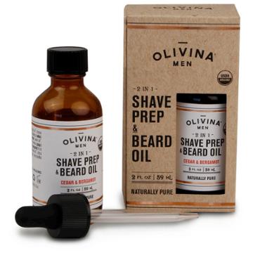 Olivina Men 2 In 1 Shave Prep & Beard Oil