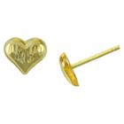 Target Women's Diamond Cut Heart Stud With Filled Clutch In