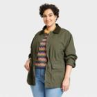 Women's Plus Size Anorak Jacket - Universal Thread Green