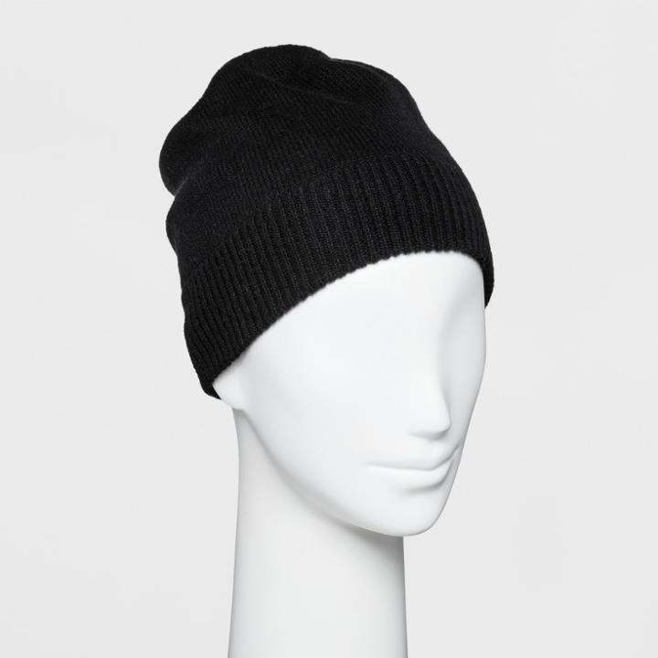 Women's Cashmere Beanie - A New Day Black