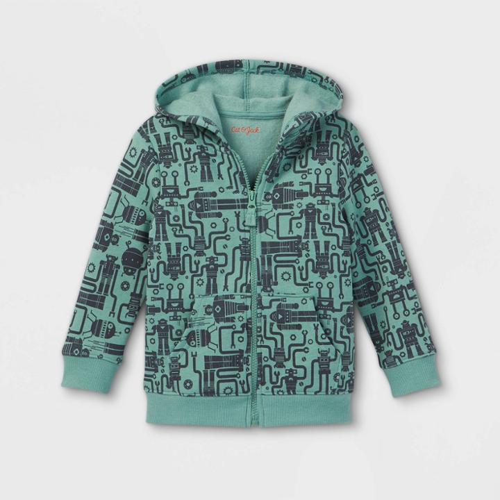 Toddler Boys' Fleece Zip-up Hoodie Sweatshirt - Cat & Jack