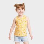 Toddler Girls' Floral Tank Top - Cat & Jack Light Yellow