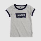 Levi's Girls' Short Sleeve Oversized Batwing Graphic T-shirt - Gray