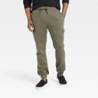 Men's Ultra Soft Fleece Tapered Cargo Pants - Goodfellow & Co Olive Green
