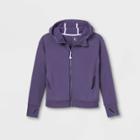 Girls' Cozy Soft Fleece Full Zip Hooded Sweatshirt - All In Motion Purple