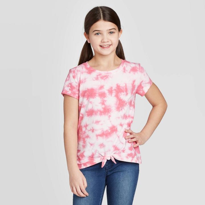 Petitegirls' Short Sleeve Tie-dye T-shirt - Cat & Jack Pink