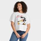 Frito-lay Women's Cheetos Flamin' Hot Short Sleeve Boxy Cropped Graphic T-shirt - White