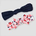 Toddler Girls' 2pk 4th Of July Strawberry Jersey Headband - Just One You Made By Carter's