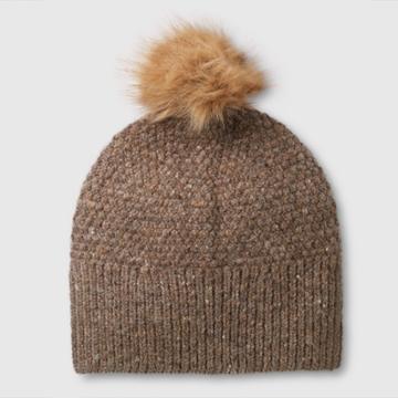 Isotoner Adult Recycled Knit Beanie - Oatmeal Heather, Oatmeal Grey