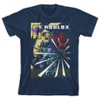 Boys' Roblox Decked Out Short Sleeve Graphic T-shirt - Navy Blue Xs (includes Exclusive Virtual Items)