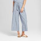 Women's Striped Chambray Pants - Universal Thread Blue