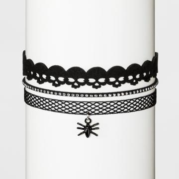 Sure Fit Skull And Spider Chokers Necklace