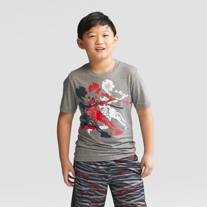 Boys' Graphic Tech T-shirt Baseball Player - C9 Champion Gray Heather