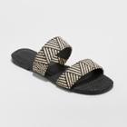 Target Women's Anniemae Wide Width Woven Slide Sandal - Universal Thread Black 5.5w,