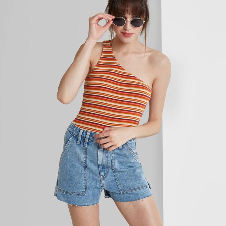 Women's High-rise Utility Jean Shorts - Wild Fable Medium Wash 00,