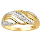 Journee Collection 1/10 Ct. T.w. Round-cut Diamond Pave Set Elegant Ring In Sterling Silver (j-k-i1-i2) - Gold