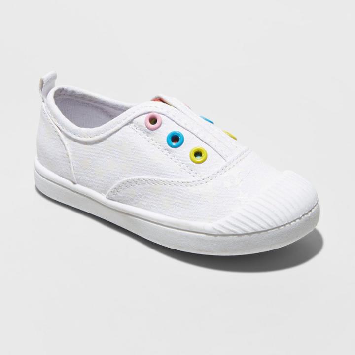 Toddler Girls' Winni Slip On Sneakers - Cat & Jack White