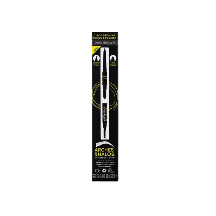 Arches & Halos 2-in-1 Defining Eyebrow Pencil & Powder - Dark Brown