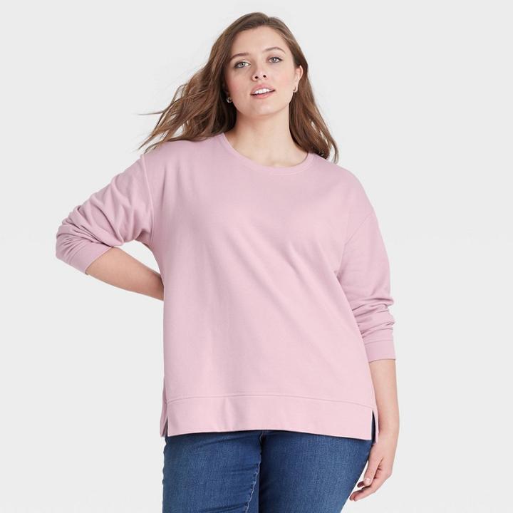 Women's Plus Size Sweatshirt - Ava & Viv Violet