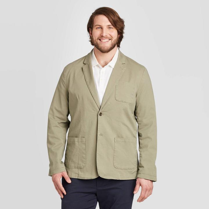 Men's Tall Standard Fit Kenwood Blazer - Goodfellow & Co Sage Mt,