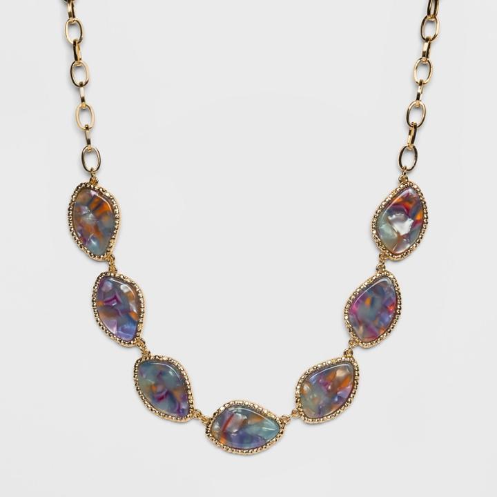 Sugarfix By Baublebar Resin Statement Necklace - Purple, Girl's, Pale Purple