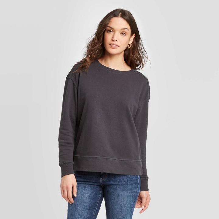 Women's Crewneck Sweatshirt - Universal Thread Gray S, Women's,
