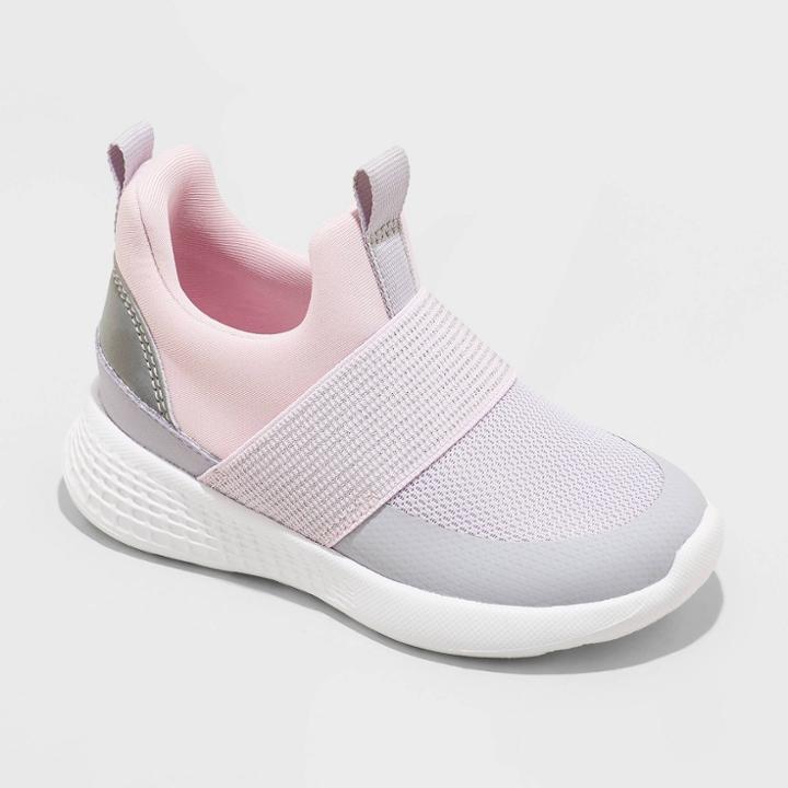 Toddler Gray Slip-on Apparel Sneakers - Cat & Jack Pink