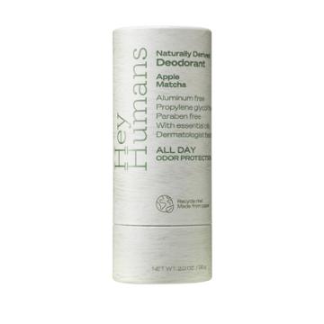 Hey Humans Apple Matcha Vegan Deodorant For Women + Men - Natural Ingredients, Coconut Oil & Shea Butter