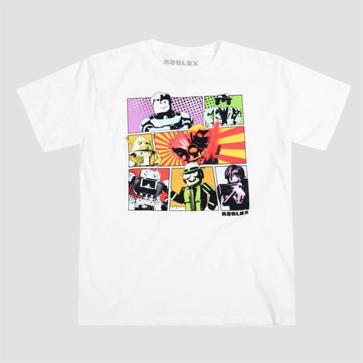 Boys' Roblox Action Packed Short Sleeve Graphic T-shirt - White
