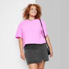 Women's Notch Front Seamed Jean Mini Skirt - Wild Fable Black Wash