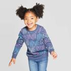 Toddler Girls' 'love' Crew Fleece Sweatshirt - Cat & Jack Blue