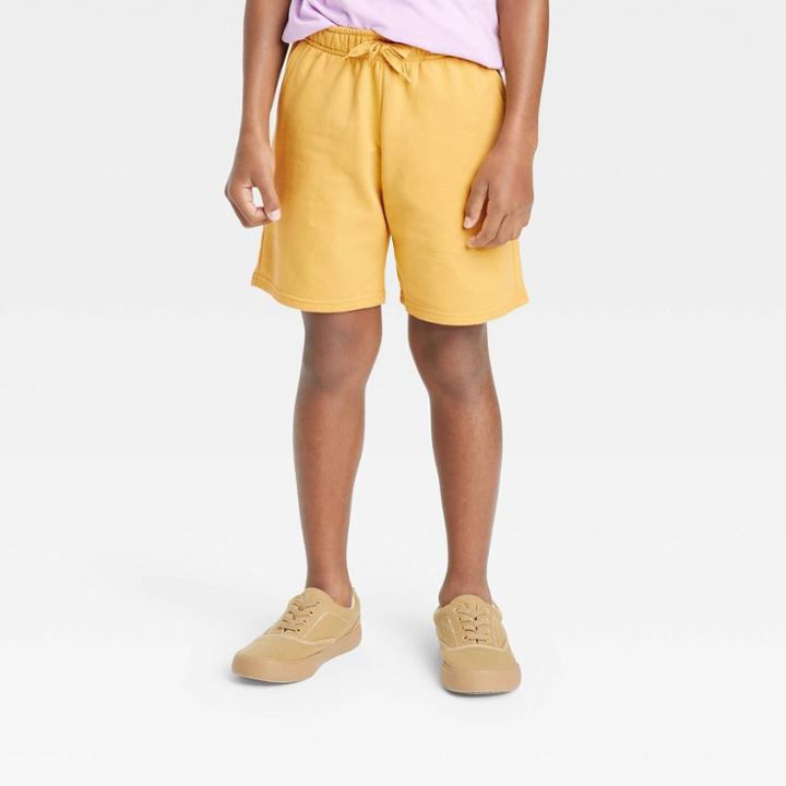 Boys' Pull-on 'at The Knee' Knit Shorts - Cat & Jack Yellow