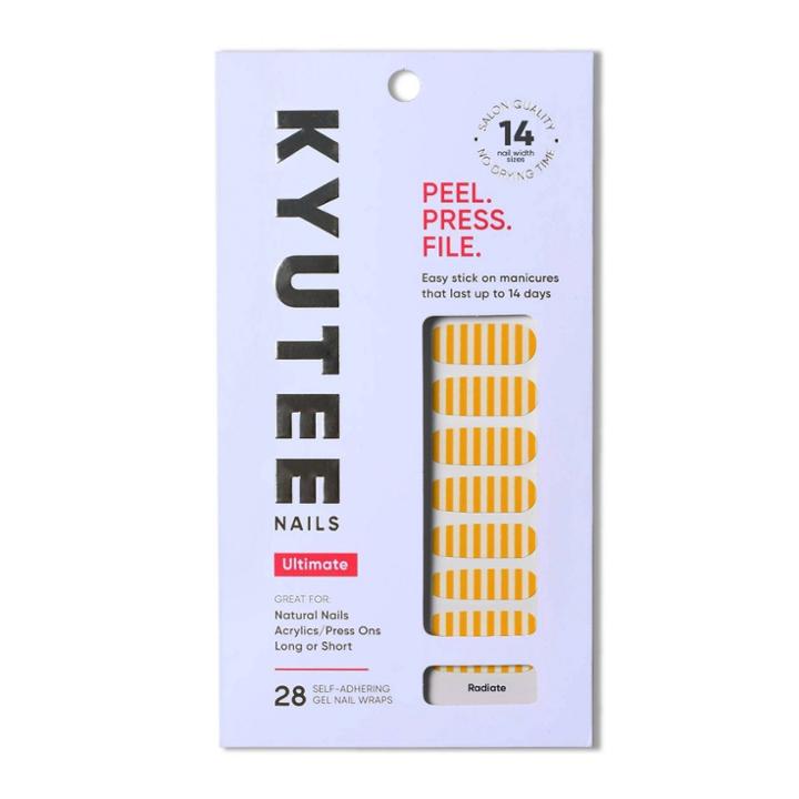 Kyutee Nails Peel. Press. File. Instant Manicure - Radiate