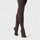 Women's Cable Sweater Tights - A New Day Brown